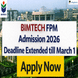 BIMTECH FPM Admission 2026 Deadline Extended till March 1; Apply Now @fpm.admissions.bimtech.ac.in